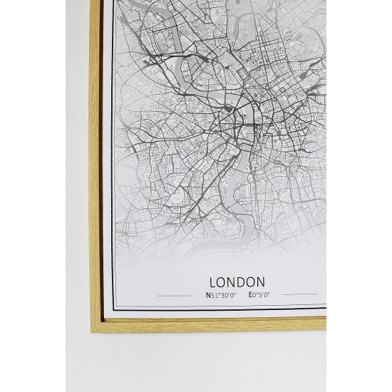 Obraz, Mapa Londynu, Skandynawski Styl